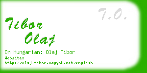 tibor olaj business card